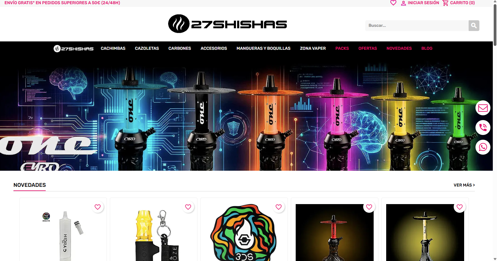 Tienda online 27Shishas