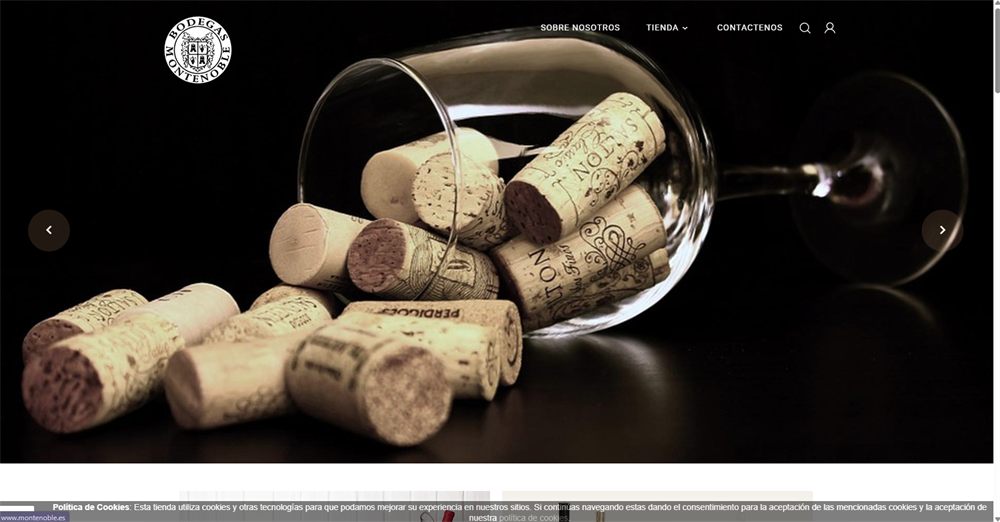Página web de Bodegas Montenoble