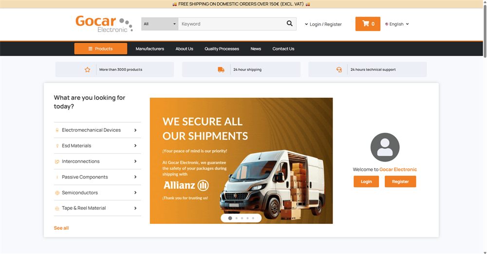 Página web de Gocar Electronic